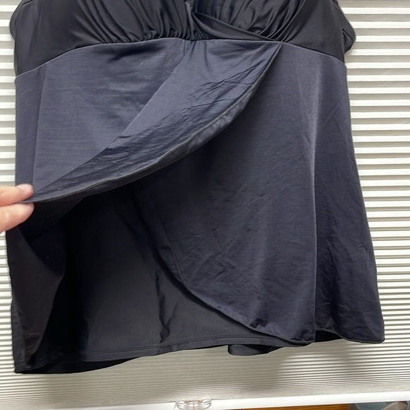 Swim by Cacique NWT Black Balconette Bra Tankini Top Size 42D - Picture 4 of 13